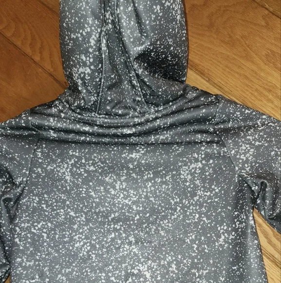 Under Armour Girls Youth XS Gray Speckled Splatter Paint Design Hoodie - Picture 8 of 8